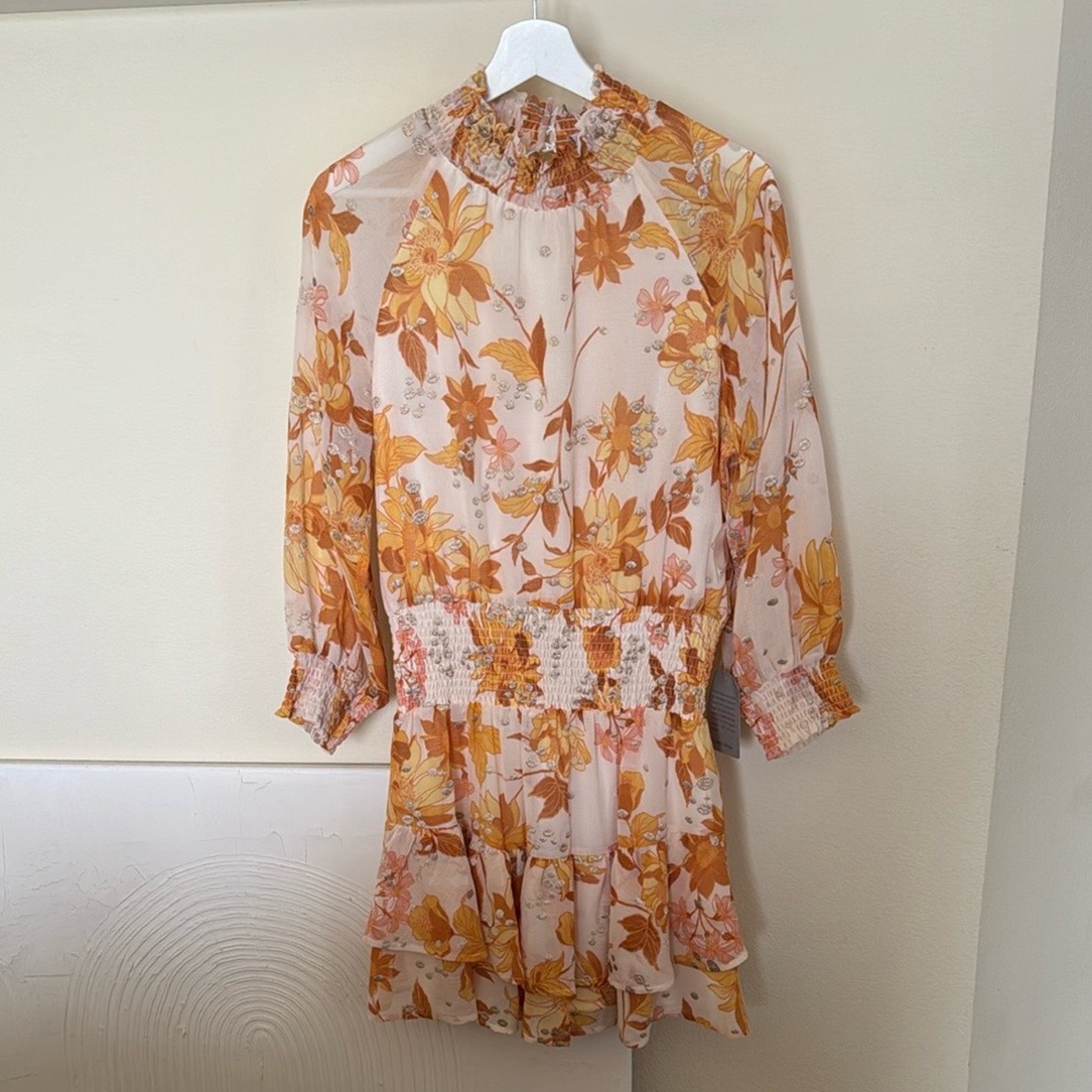 Floral Orange Dress